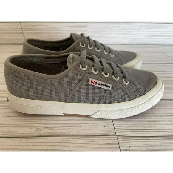 Superga Gray Canvas Sneakers in Size us 6,  eu 36 - Picture 4 of 10